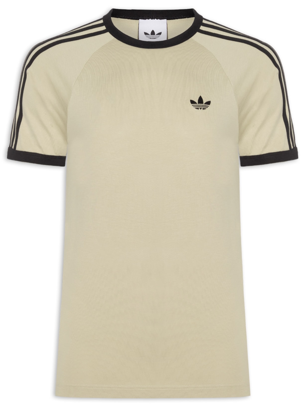 Camiseta Masculina 3 Stripes - Bege