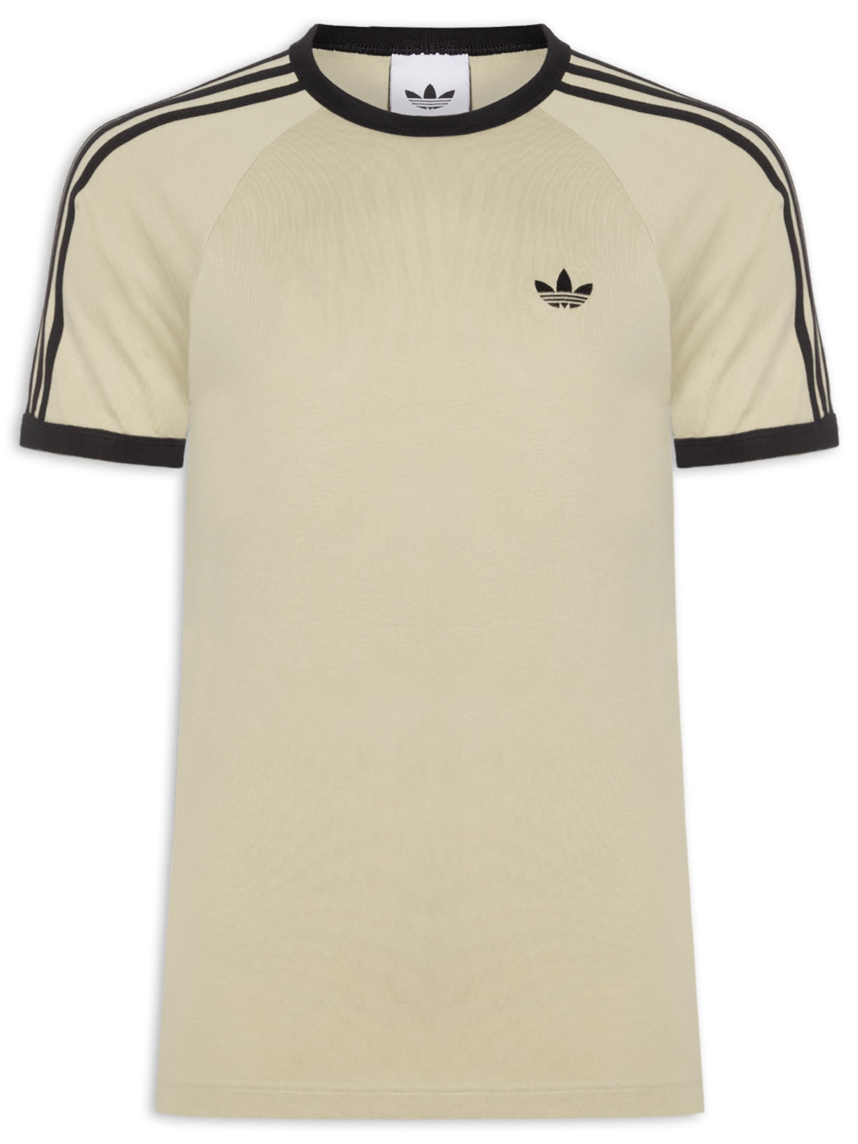 Camiseta Masculina 3 Stripes - Bege