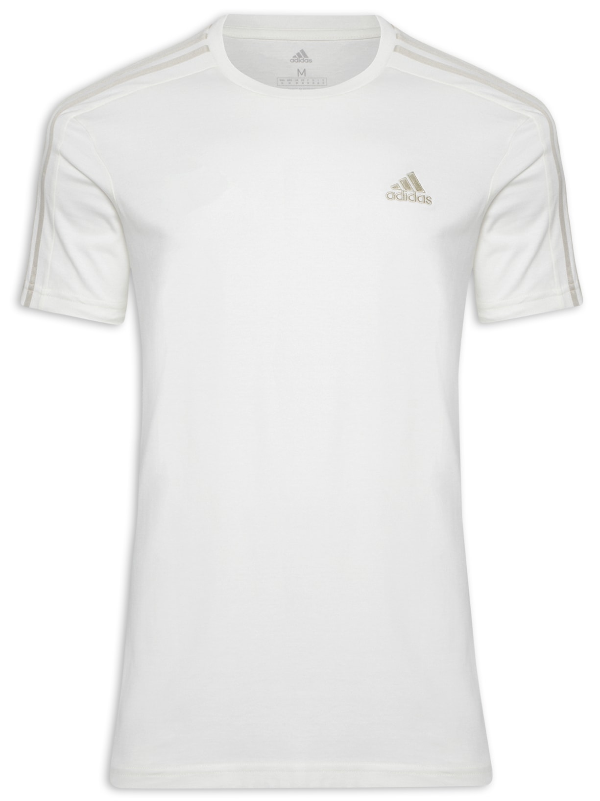 Camiseta Masculina 3 Stripes Branca Adidas