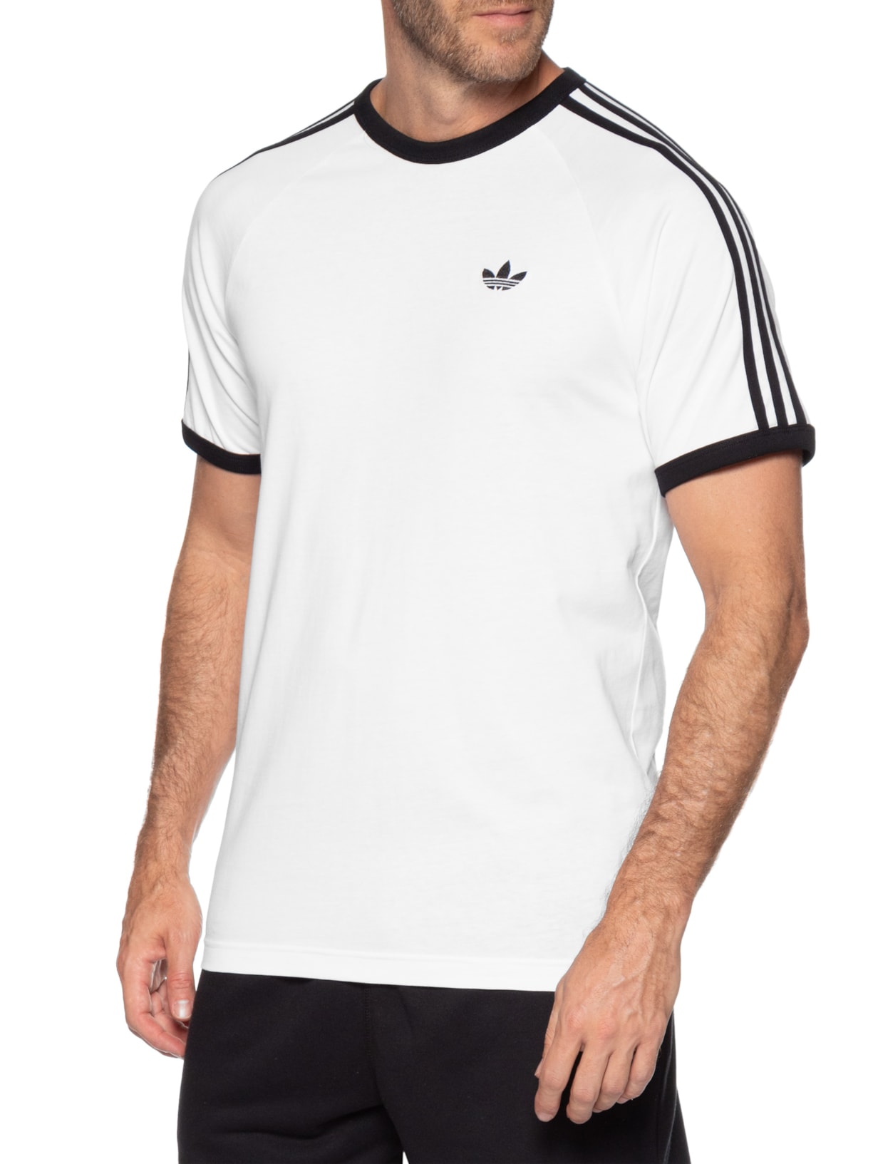 Camiseta Masculina 3 Stripes Branco Adidas Originals