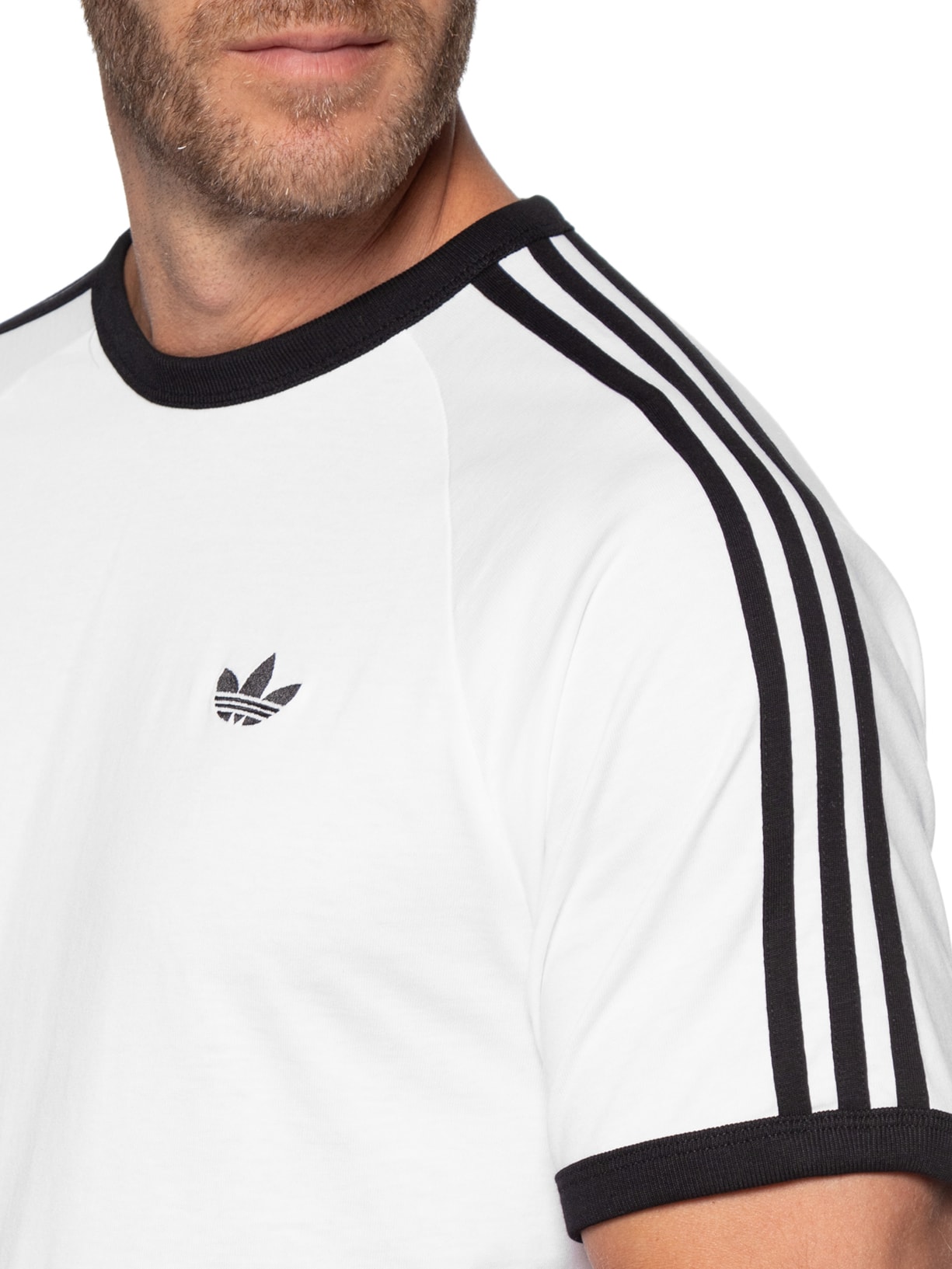 Camiseta Masculina 3 Stripes Branco Adidas Originals