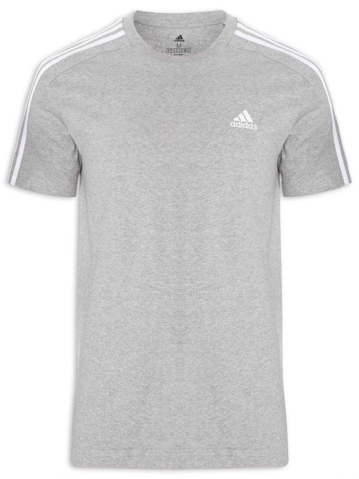 Camiseta Masculina 3 Stripes - Cinza