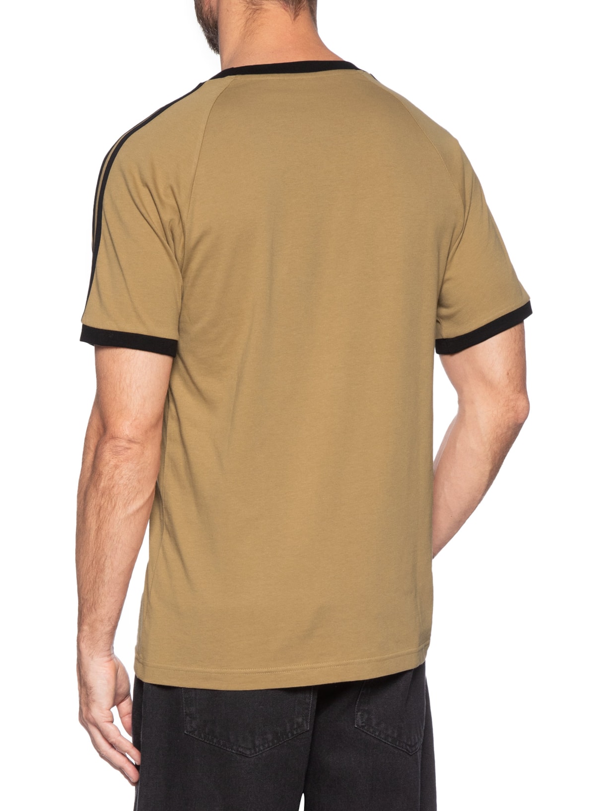 Camiseta Masculina 3-Stripes Marrom Claro Adidas Originals