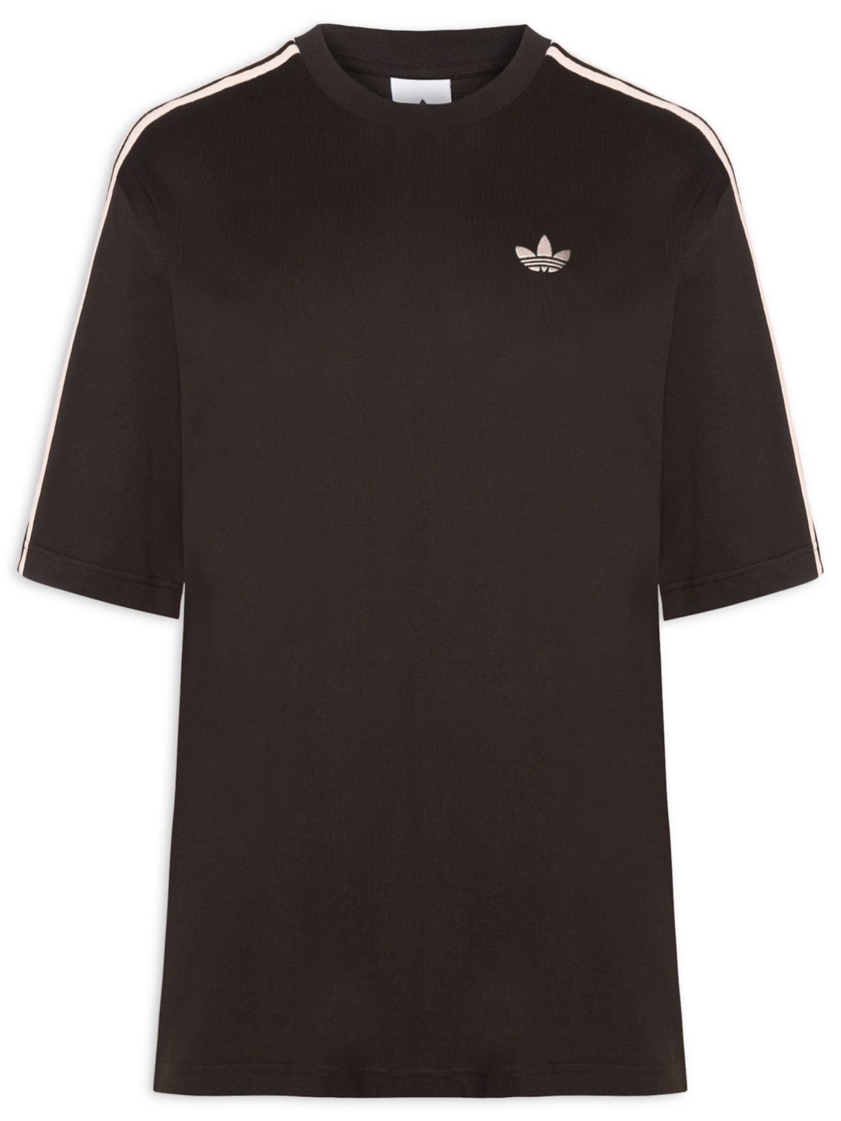 Camiseta Masculina 3 Stripes Oversized - Marrom