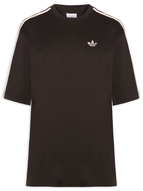 Camiseta Masculina 3 Stripes Oversized - Marrom