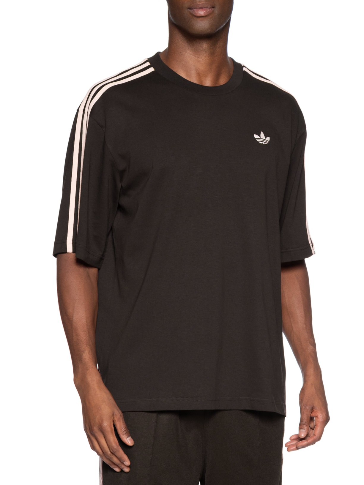 Camiseta Masculina 3 Stripes Oversized Marrom Adidas Originals