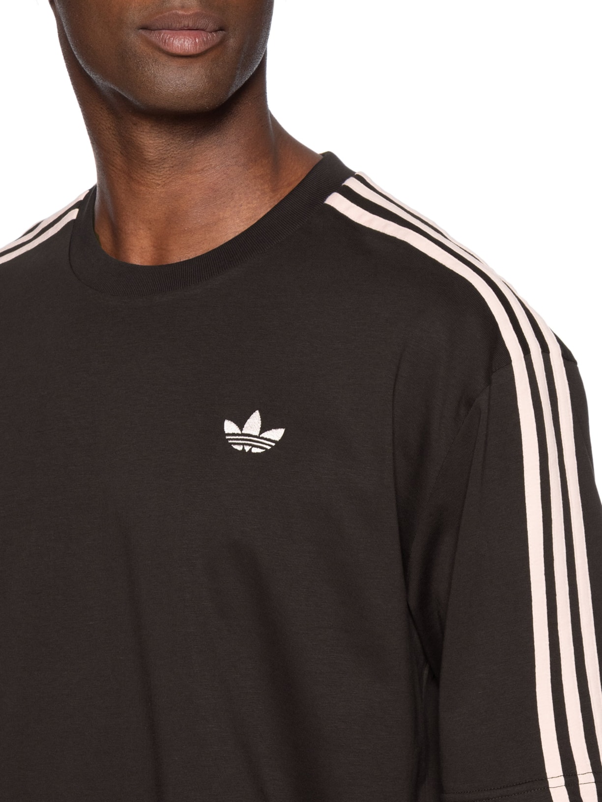 Camiseta Masculina 3 Stripes Oversized Marrom Adidas Originals