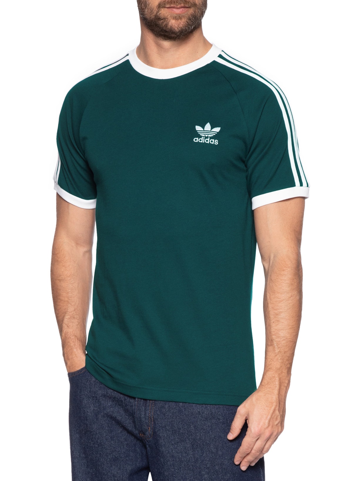 Camiseta Masculina 3-Stripes Verde Adidas Originals