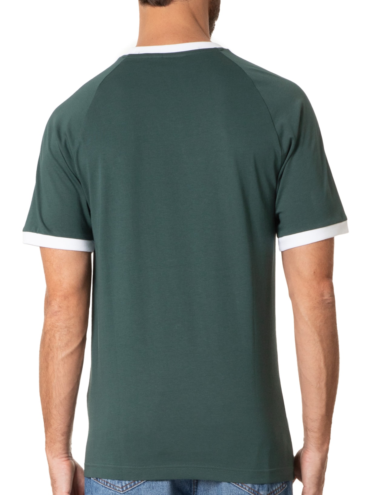 Camiseta Masculina 3 Stripes Verde Escuro Adidas Originals