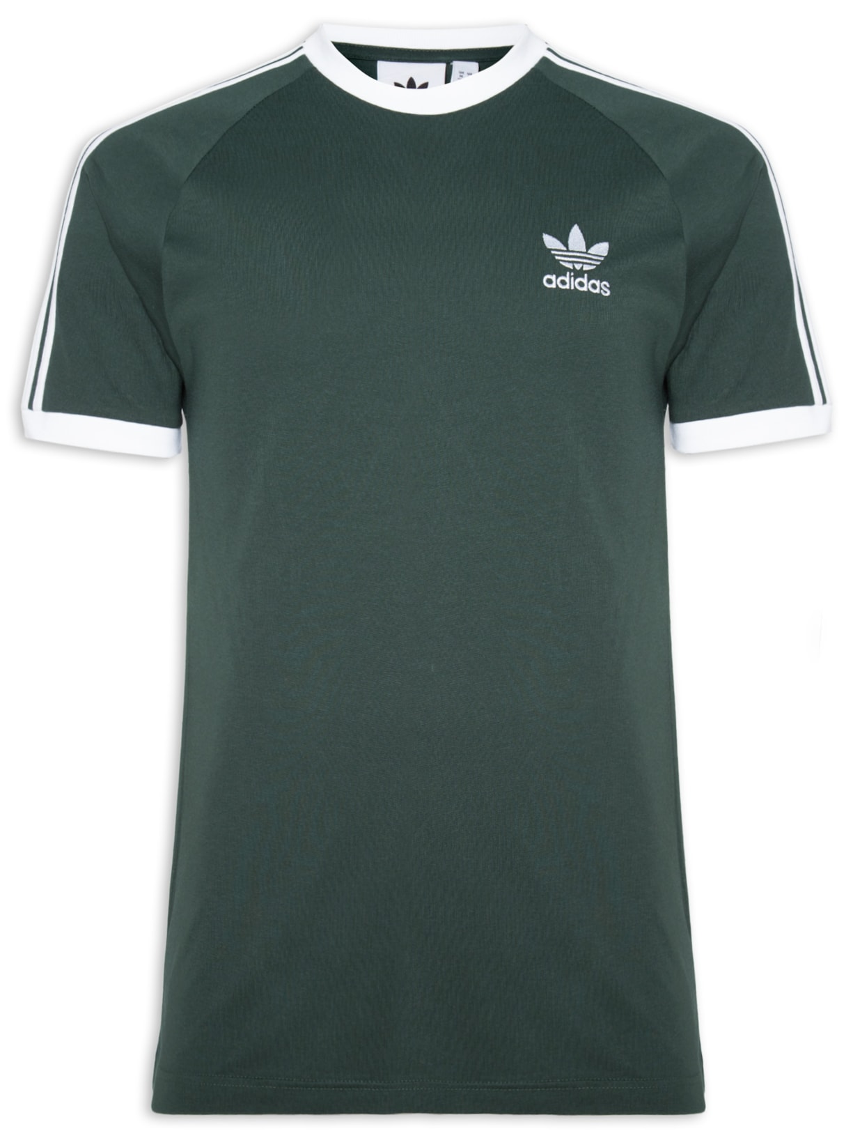 Camiseta Masculina 3 Stripes Verde Escuro Adidas Originals