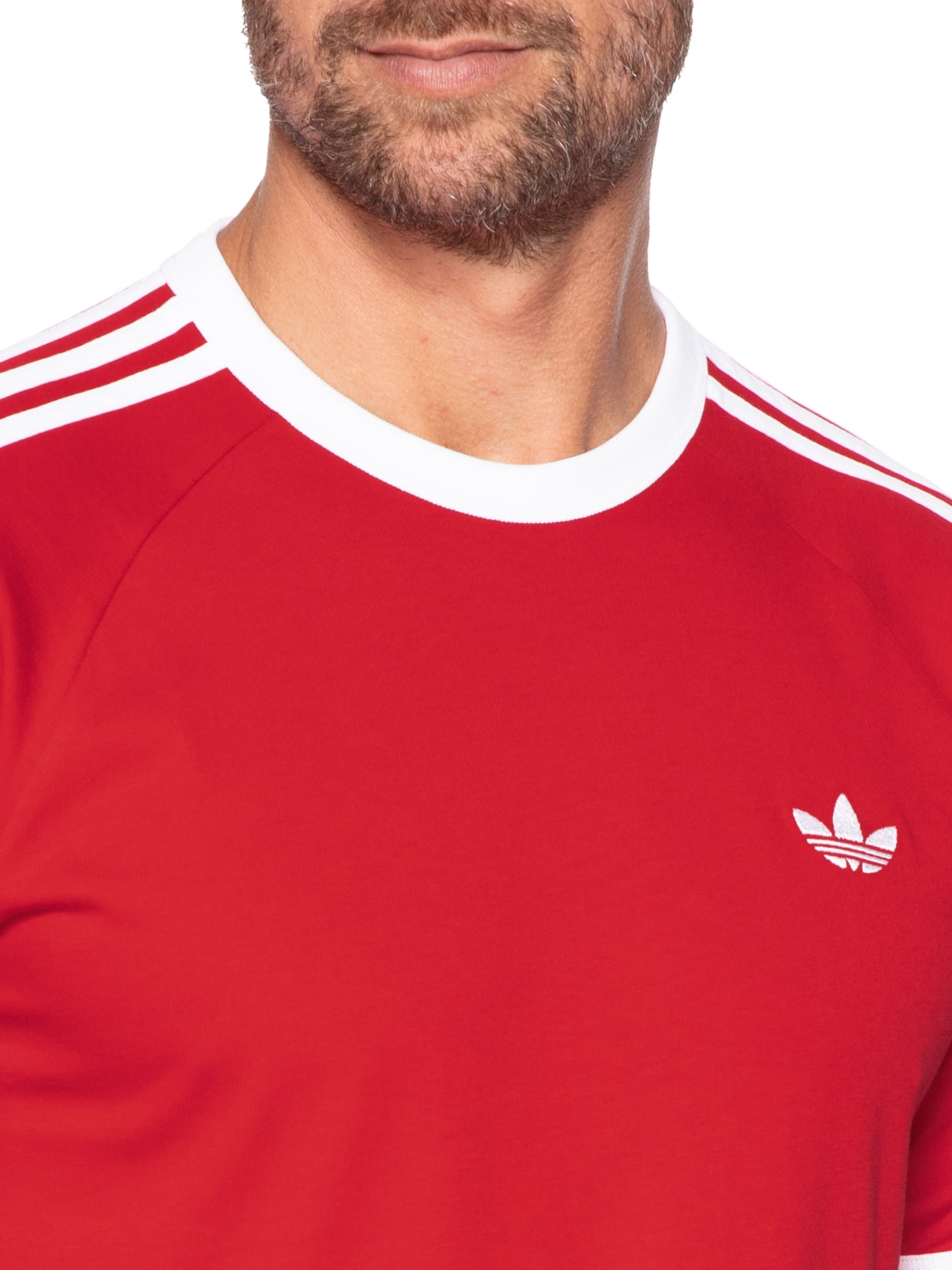 Camiseta Masculina 3 Stripes Vermelho Adidas Originals