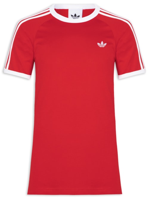 Camiseta Masculina 3 Stripes - Vermelho
