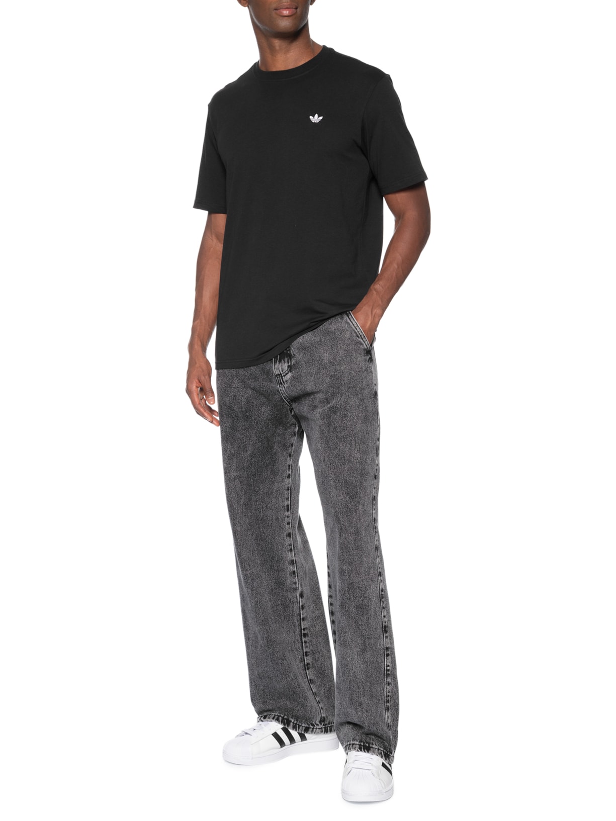 Camiseta Masculina 3S Preto Adidas Originals