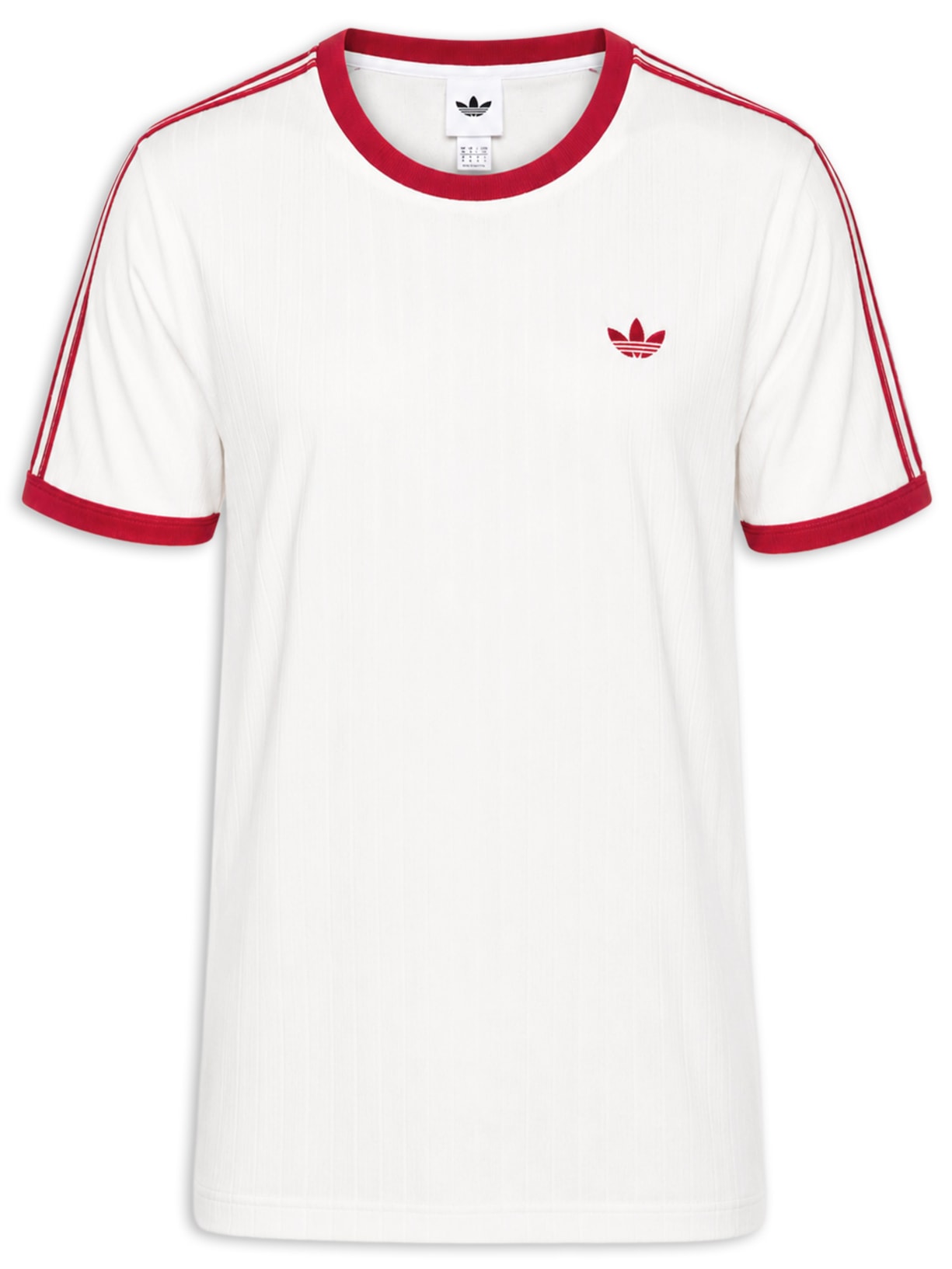 Camiseta Masculina 3S Stripes Branco Adidas Originals
