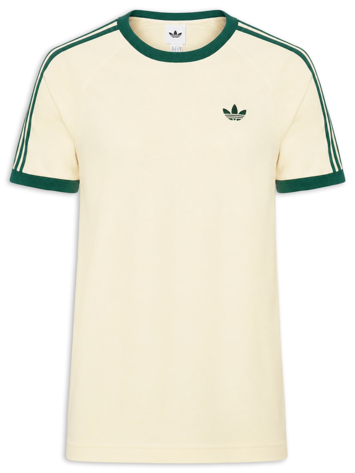 Camiseta Masculina 3s Strips Bege Adidas Originals
