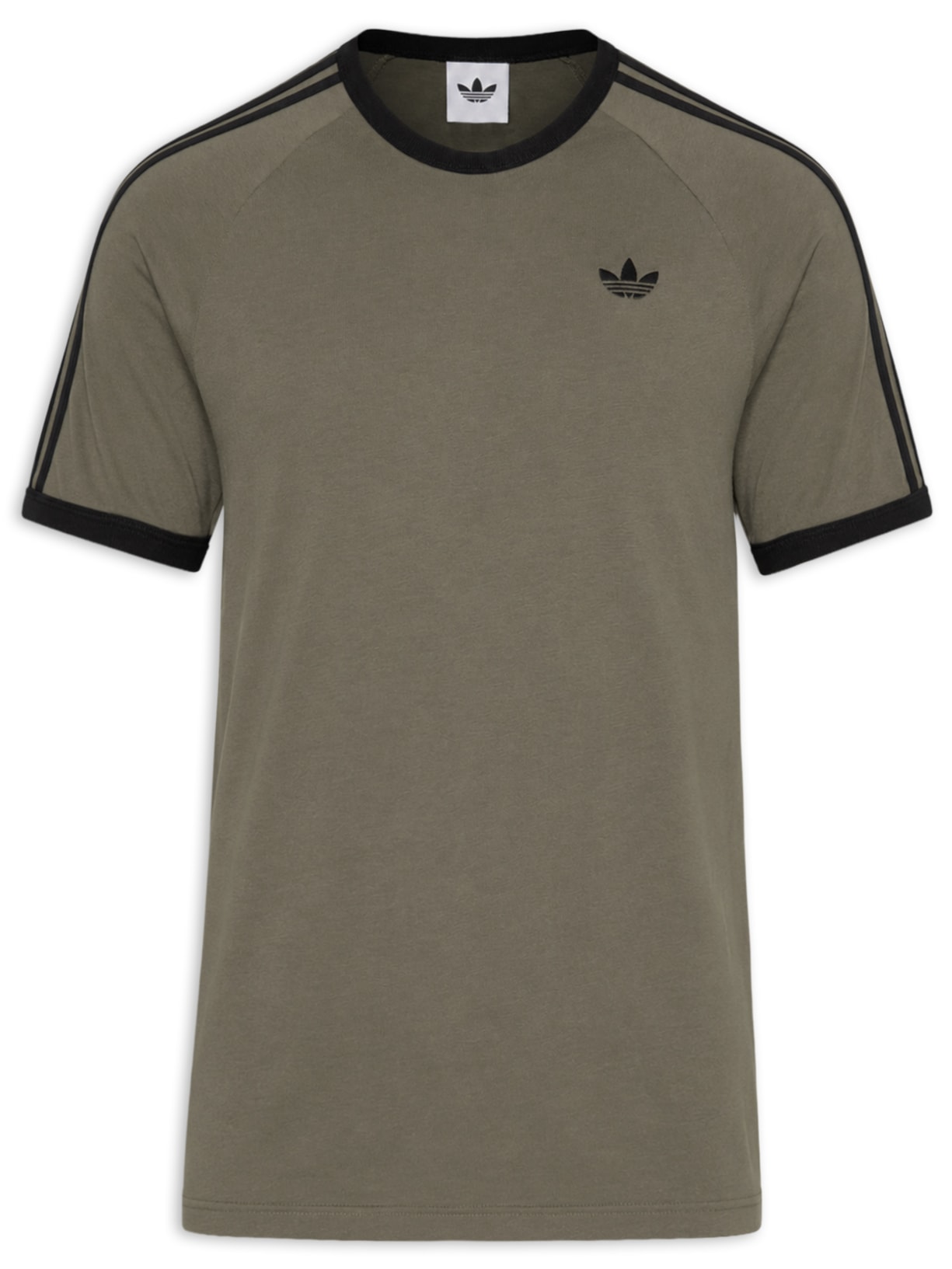 Camiseta Masculina 3s Strips Cinza Adidas Originals