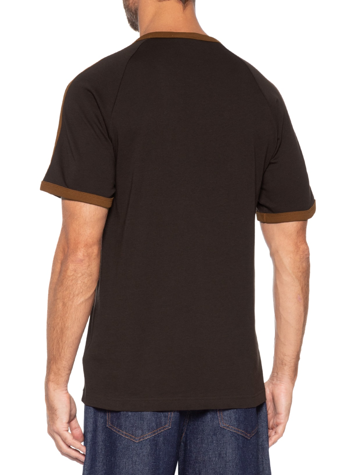 Camiseta Masculina 3s Strips Marrom Adidas Originals