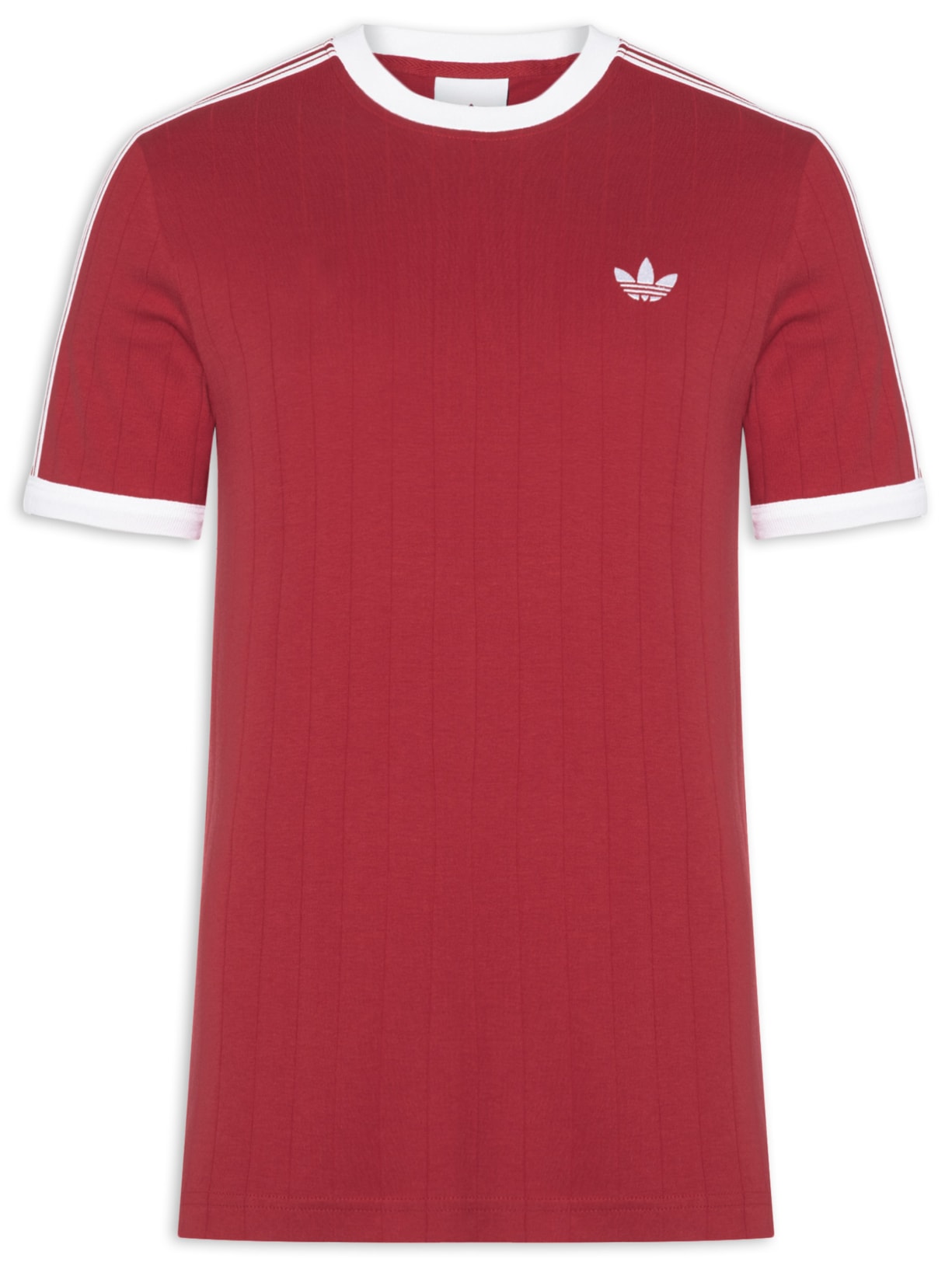 Camiseta Masculina 3s Strips Vermelho Adidas Originals