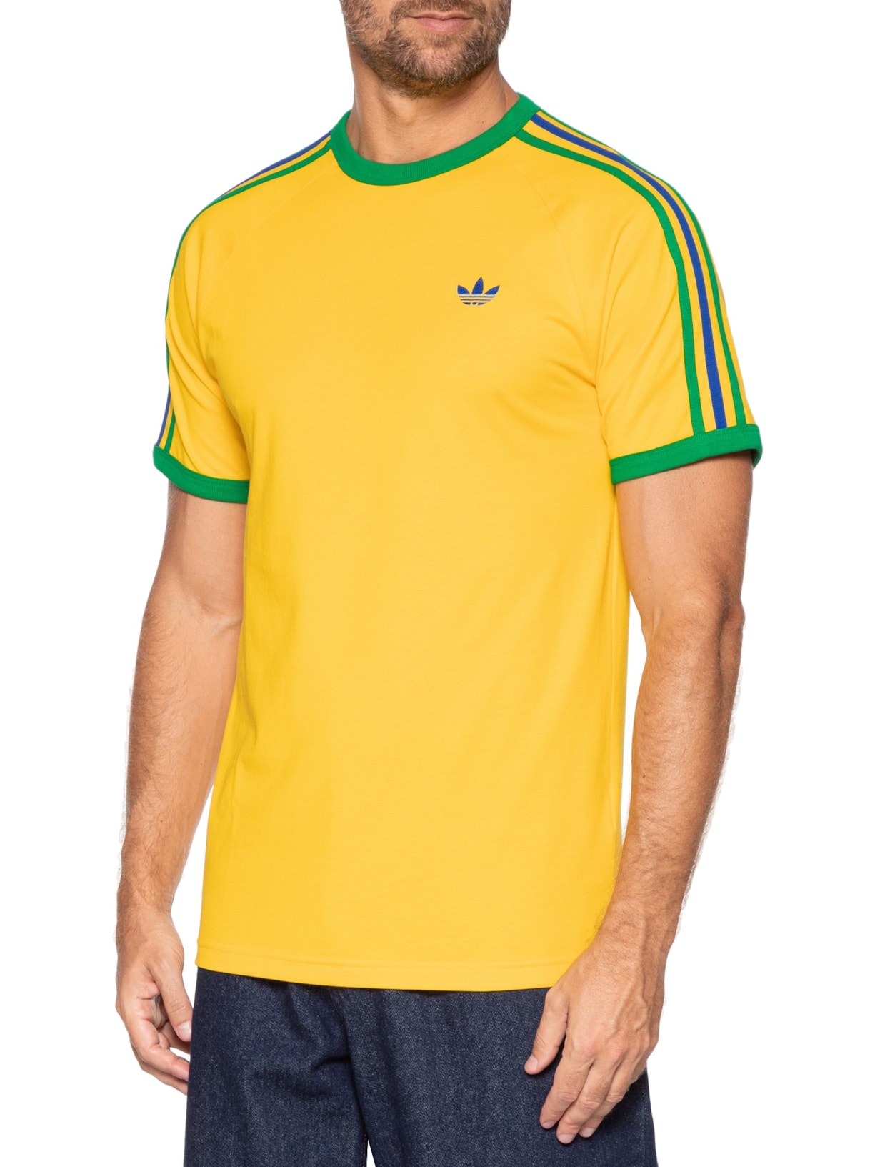 Camiseta Masculina 3S Tee Amarelo Adidas Originals