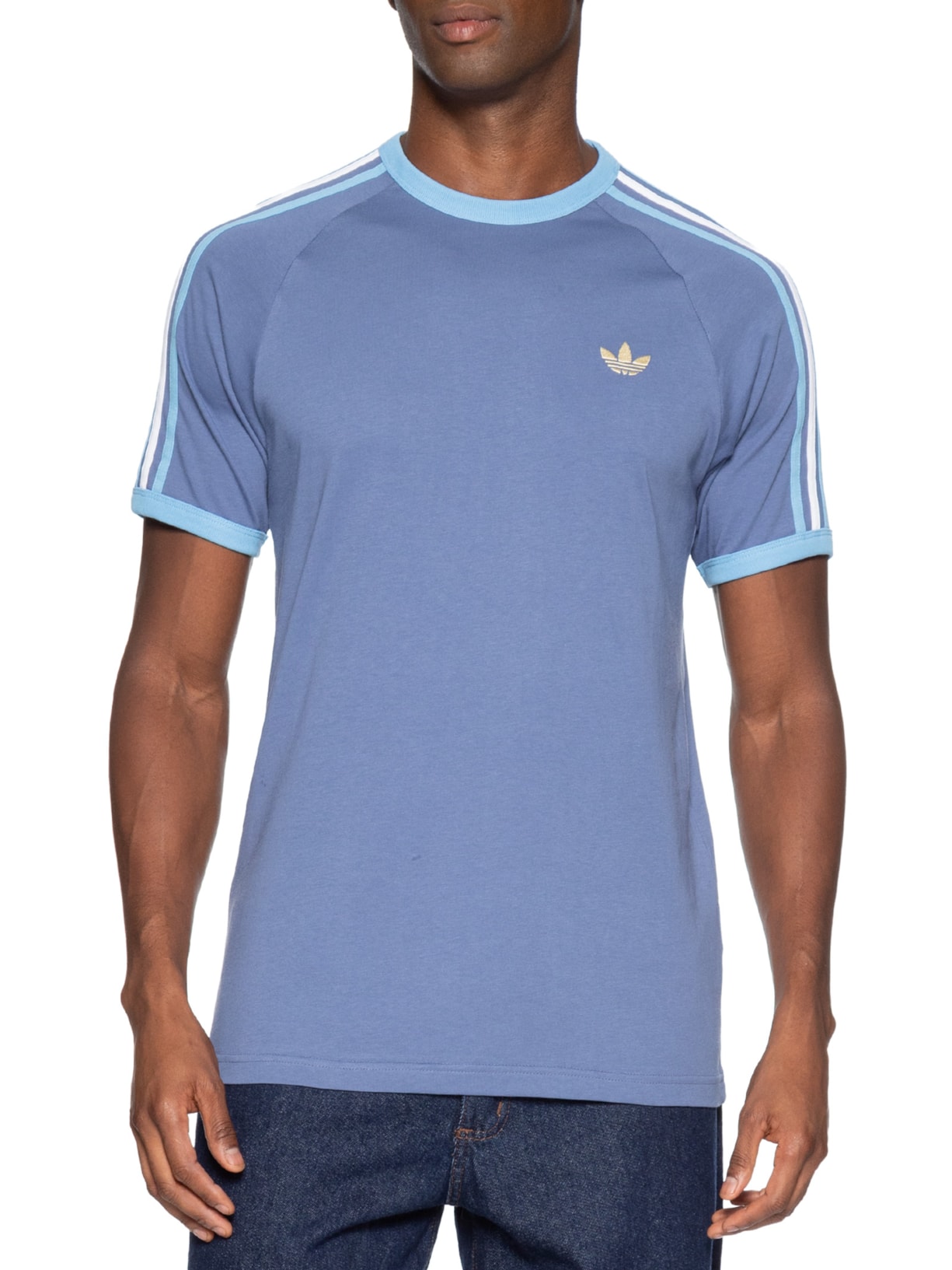 Camiseta Masculina 3S Tee Azul Adidas Originals
