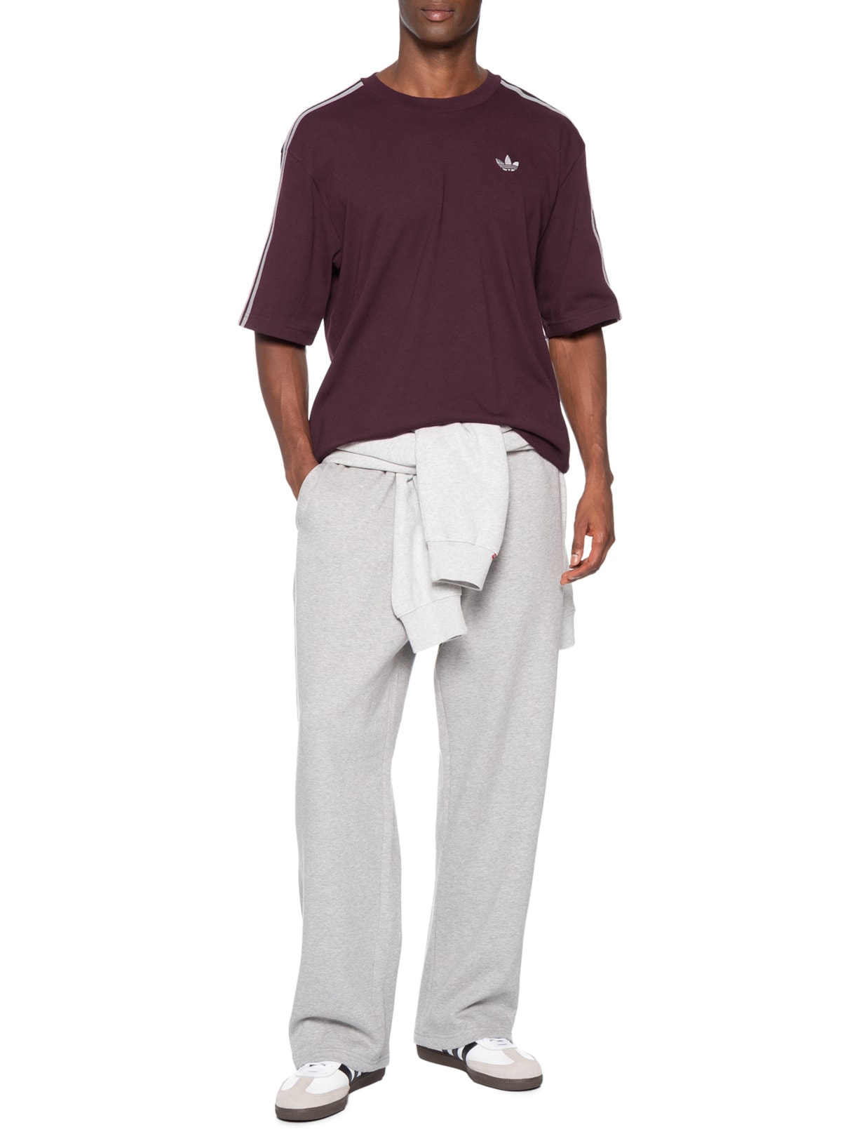 Camiseta Masculina 3s Vinho Adidas Originals