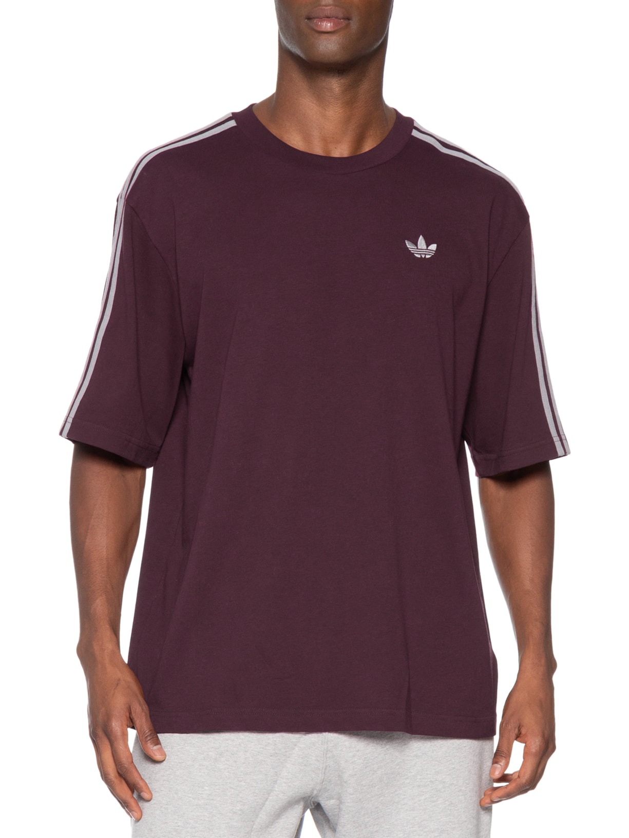 Camiseta Masculina 3s Vinho Adidas Originals