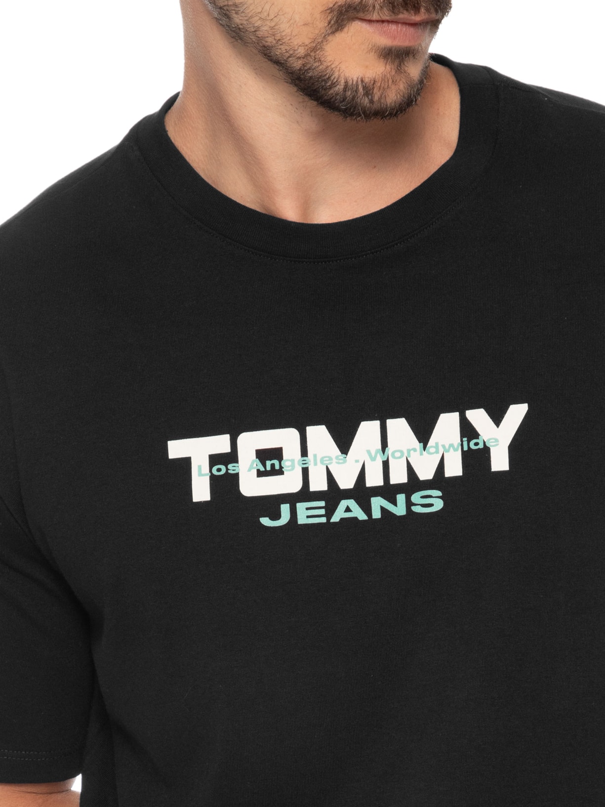 Camiseta Masculina 90's Tj Block Preto Tommy Jeans