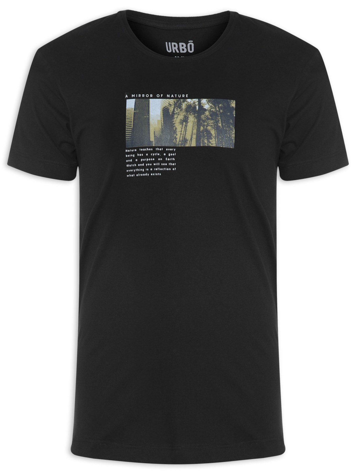 Camiseta Masculina A Mirror Of Nature - Preto