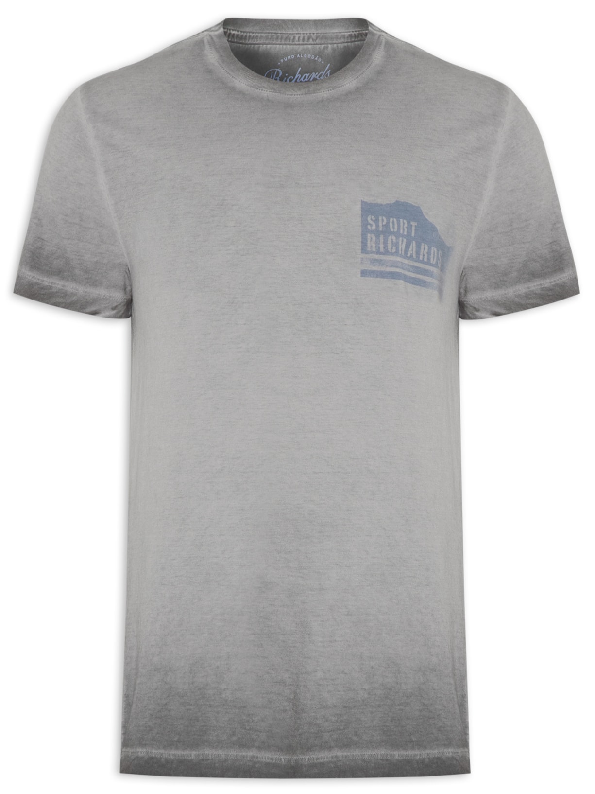 Camiseta Masculina à Seco Sport Mangas Curtas - Cinza