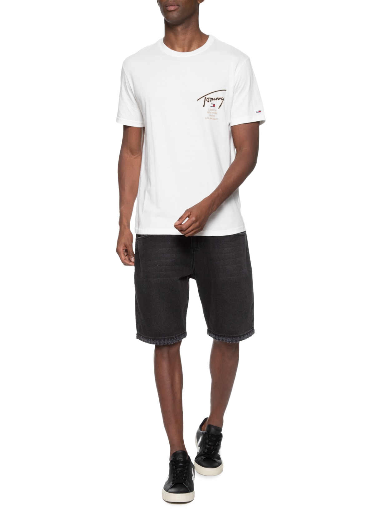 Camiseta Masculina Ab Classic Gold Sgntre Back Tee Off White Tommy Jeans