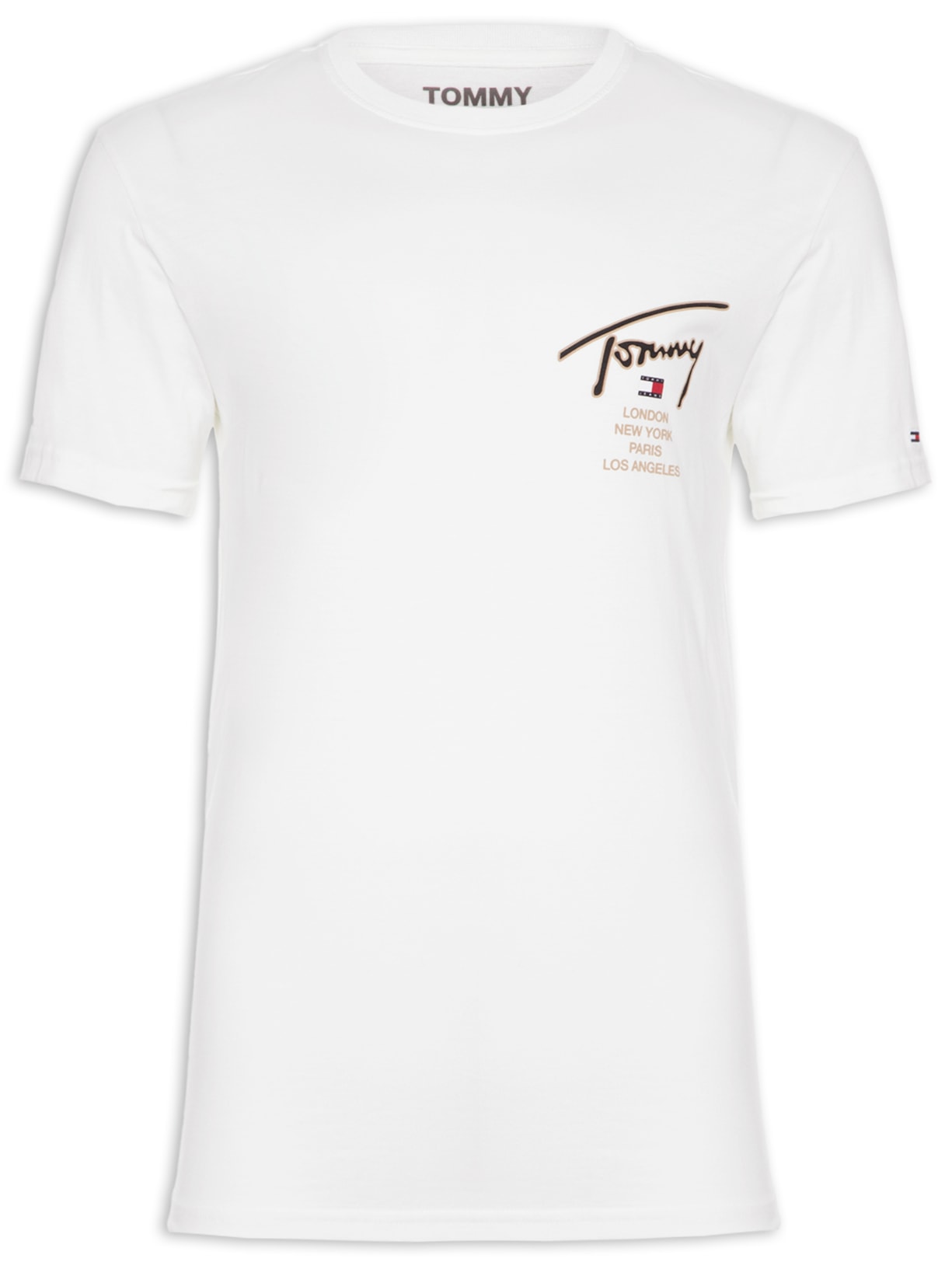 Camiseta Masculina Ab Classic Gold Sgntre Back Tee Off White Tommy Jeans