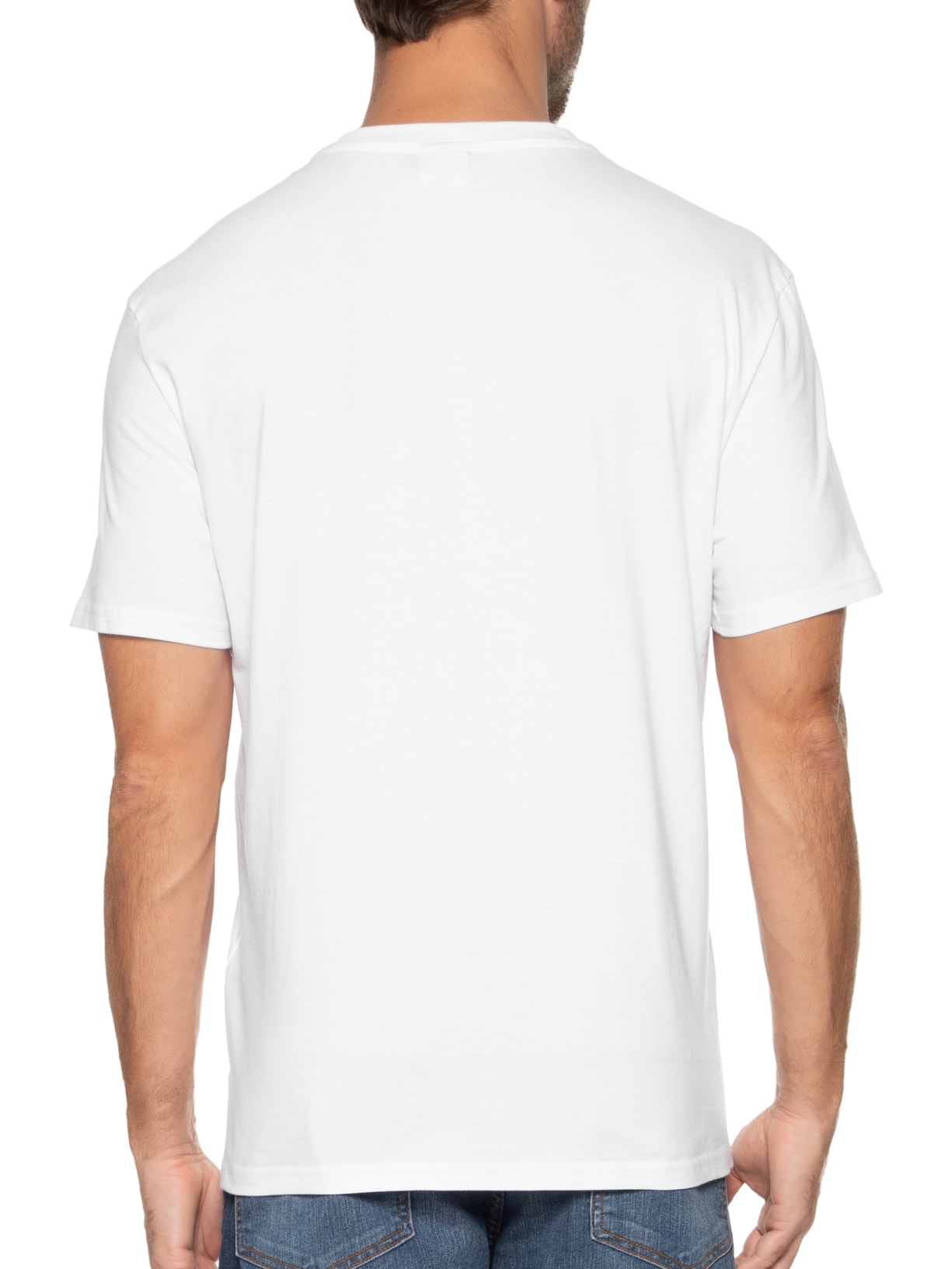 Camiseta Masculina AB Regular Essential Flag Tee Ext Branco Tommy Jeans