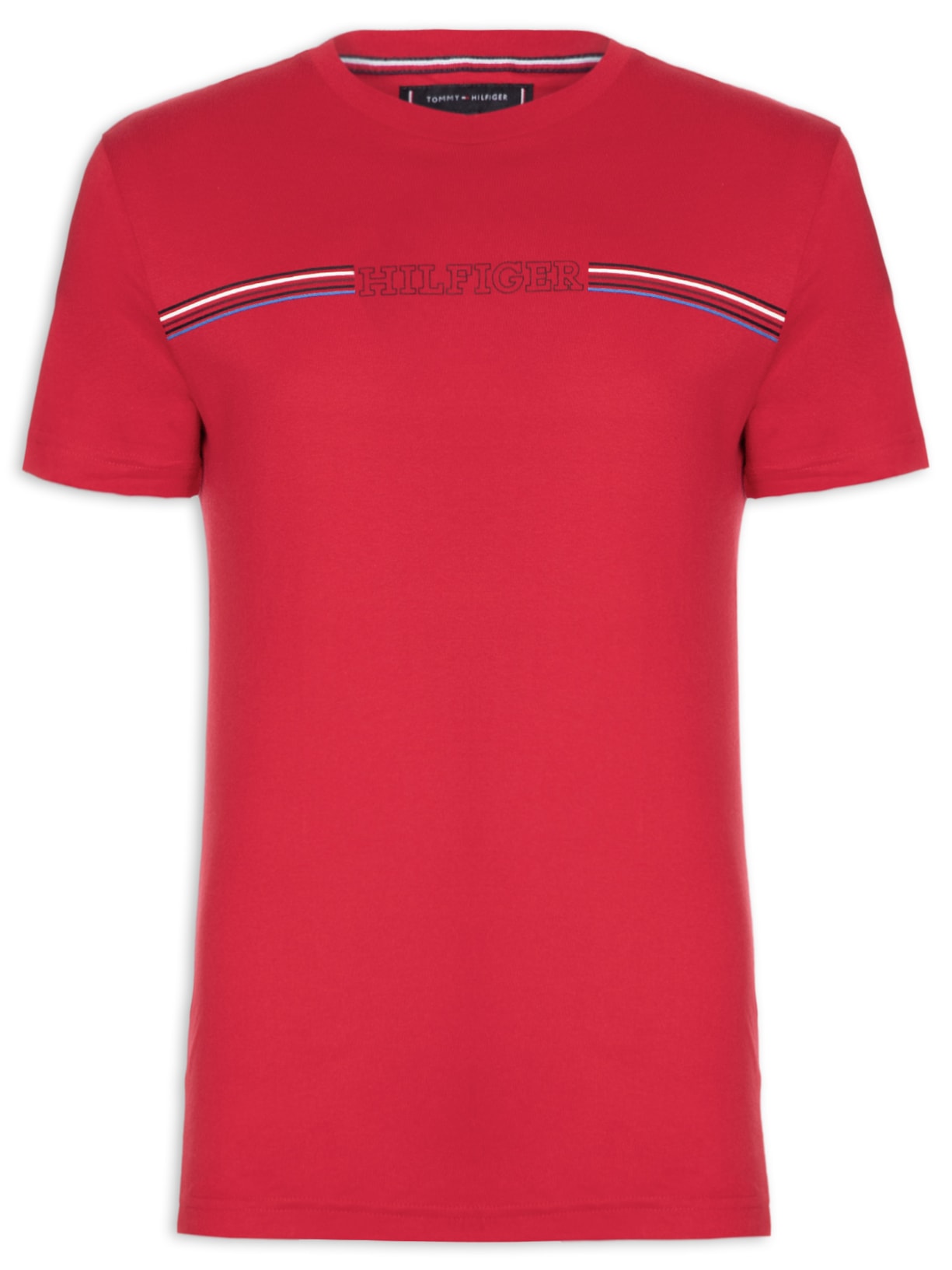 Camiseta Masculina Ab Stripe Chest - Vermelho