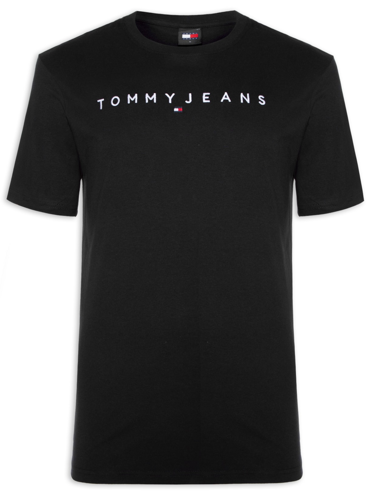 Camiseta Masculina AB TJM Regular Linear Logo Tee Ext Preto Tommy Jeans