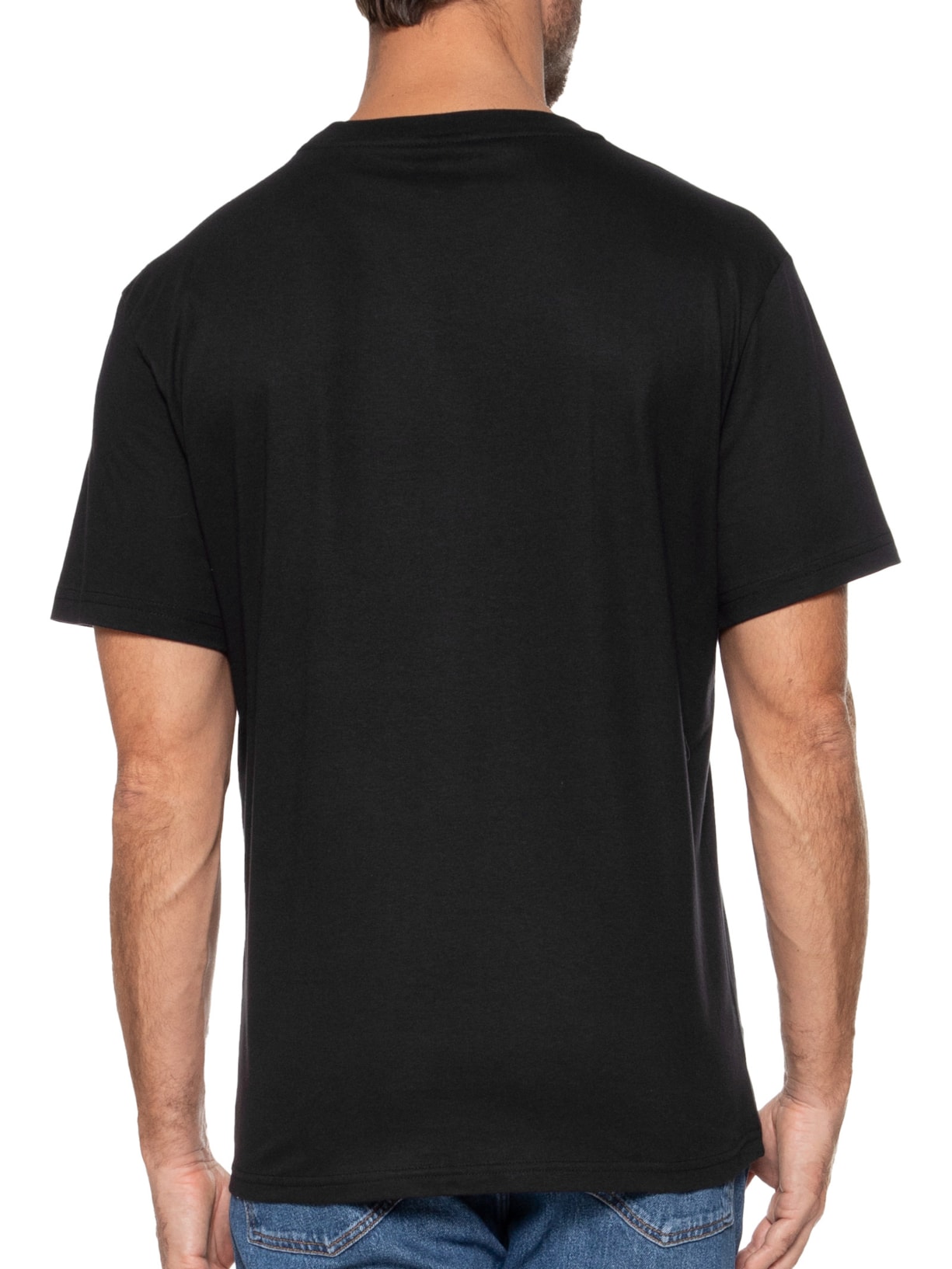 Camiseta Masculina AB TJM Regular Linear Logo Tee Ext Preto Tommy Jeans