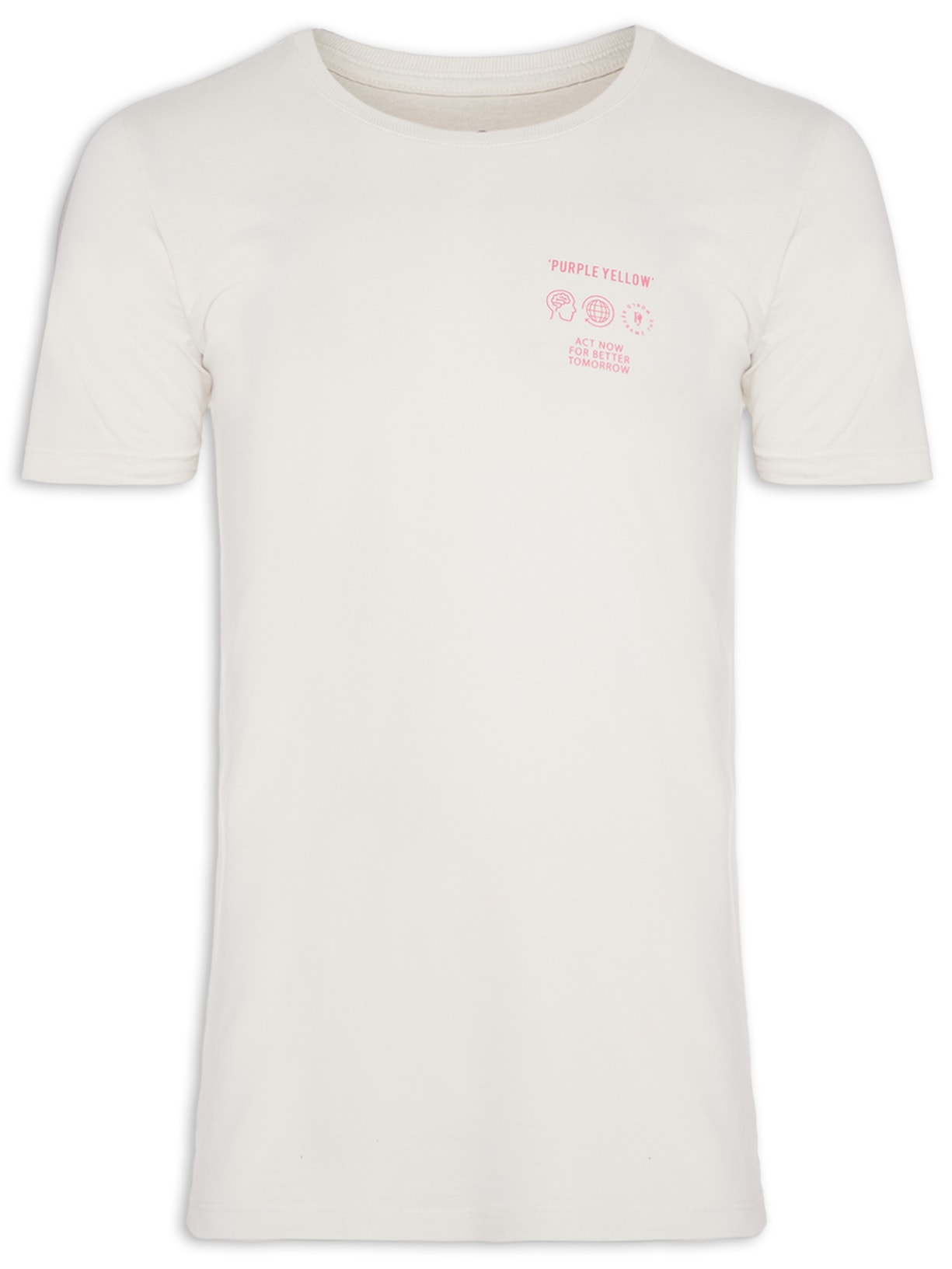 Camiseta Masculina Act Now - Bege