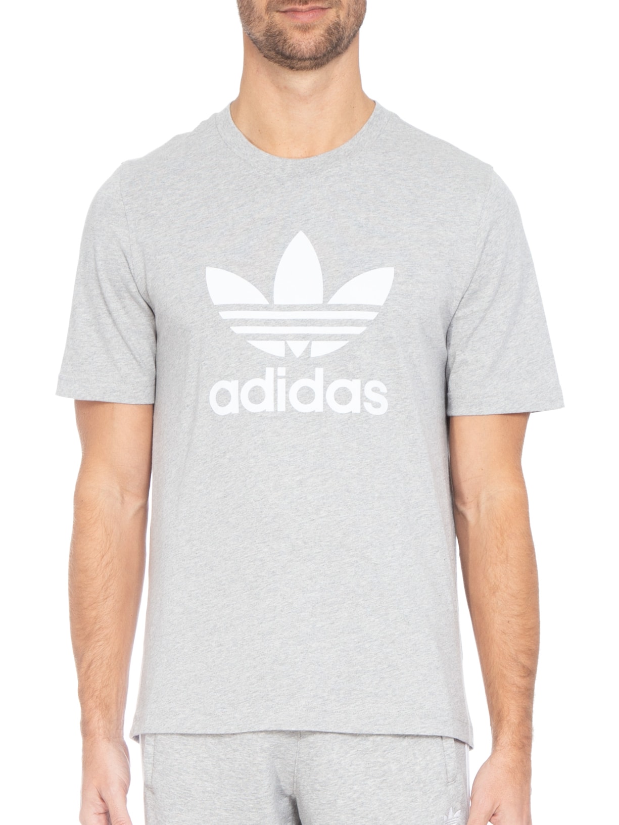 Camiseta Masculina Adicolor Classics Trefoil Cinza Adidas Originals