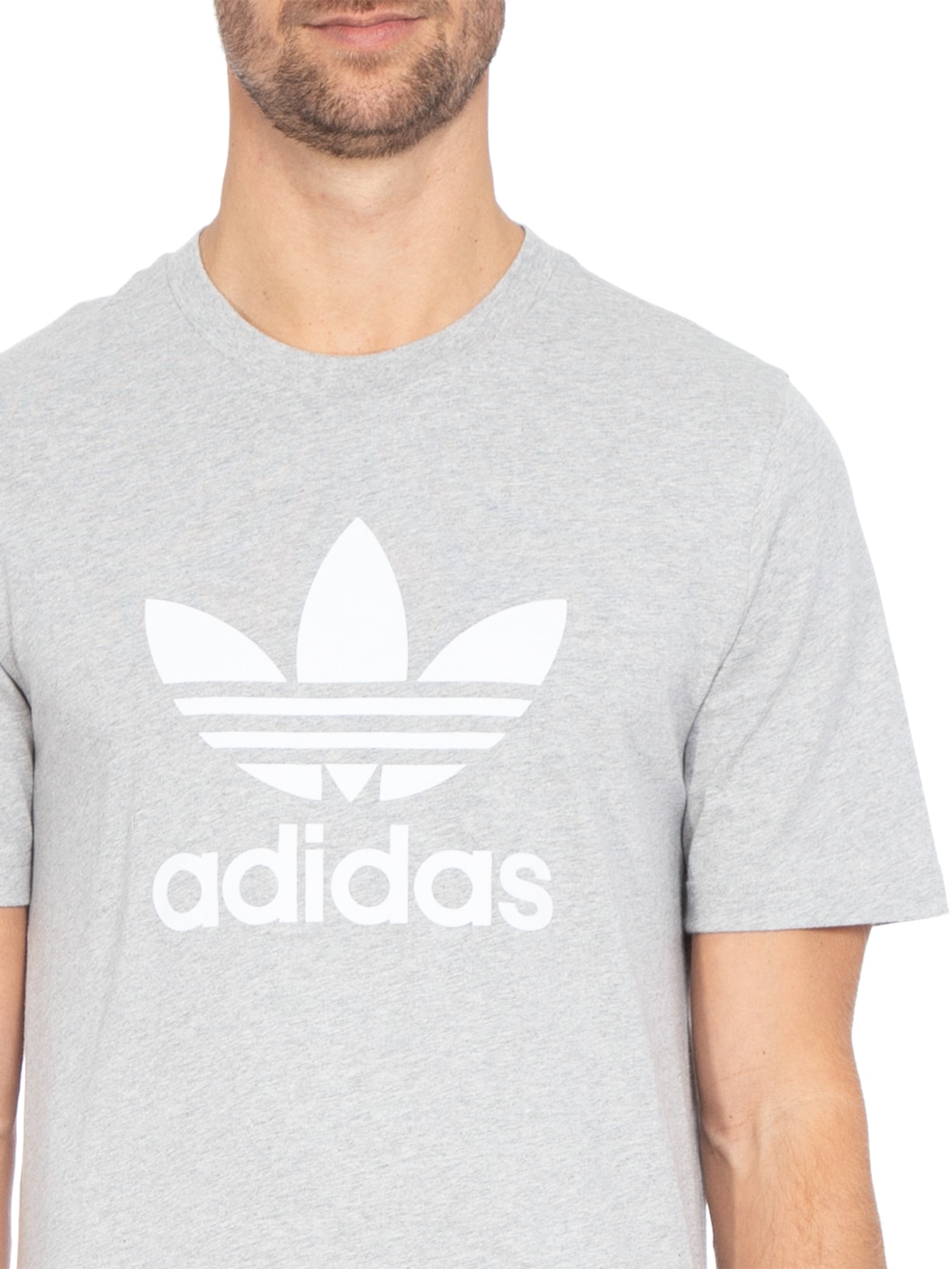 Camiseta Masculina Adicolor Classics Trefoil Cinza Adidas Originals