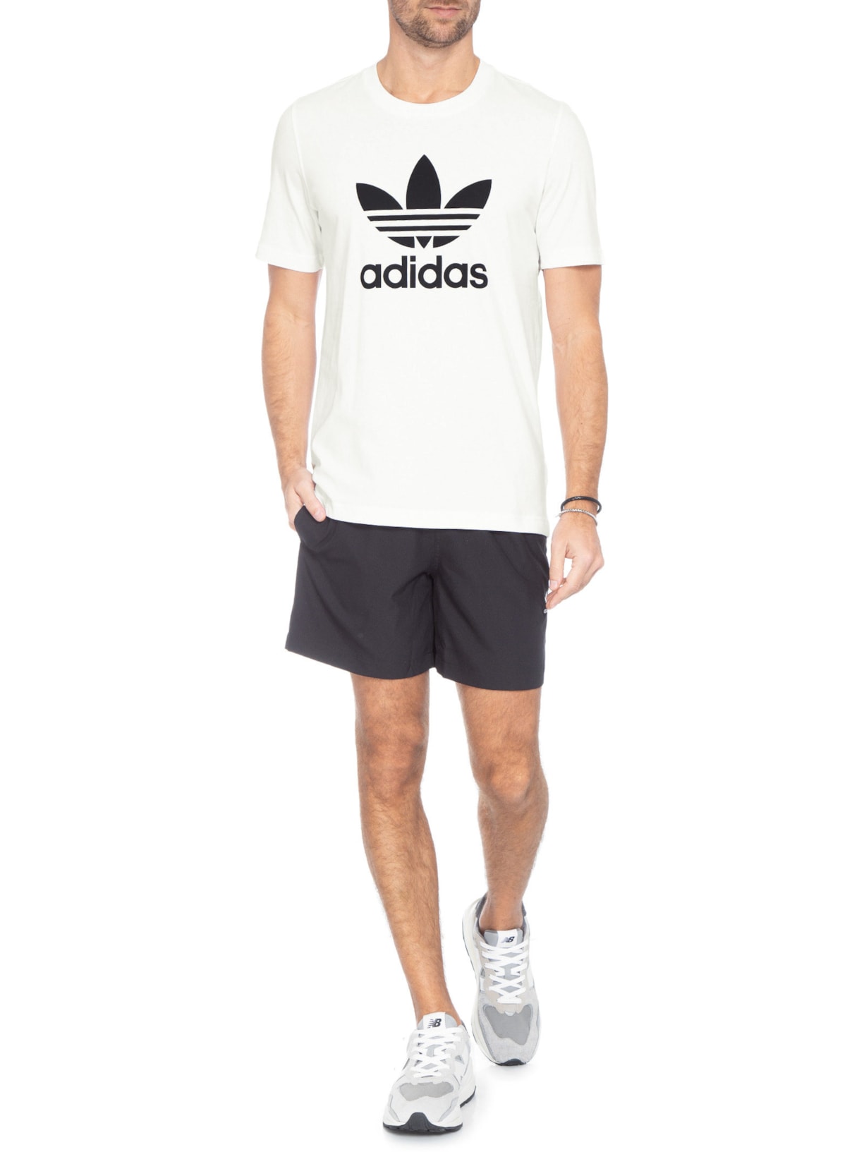Camiseta Masculina Adicolor Classics Trefoil Off White Adidas Originals