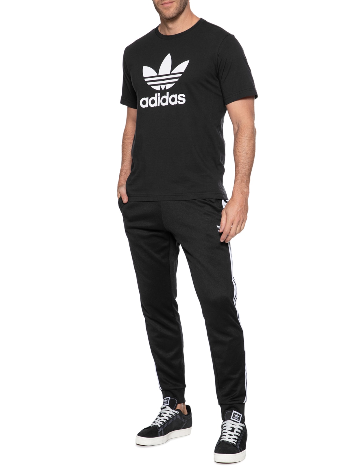 Camiseta Masculina Adicolor Classics Trefoil Preto Adidas Originals