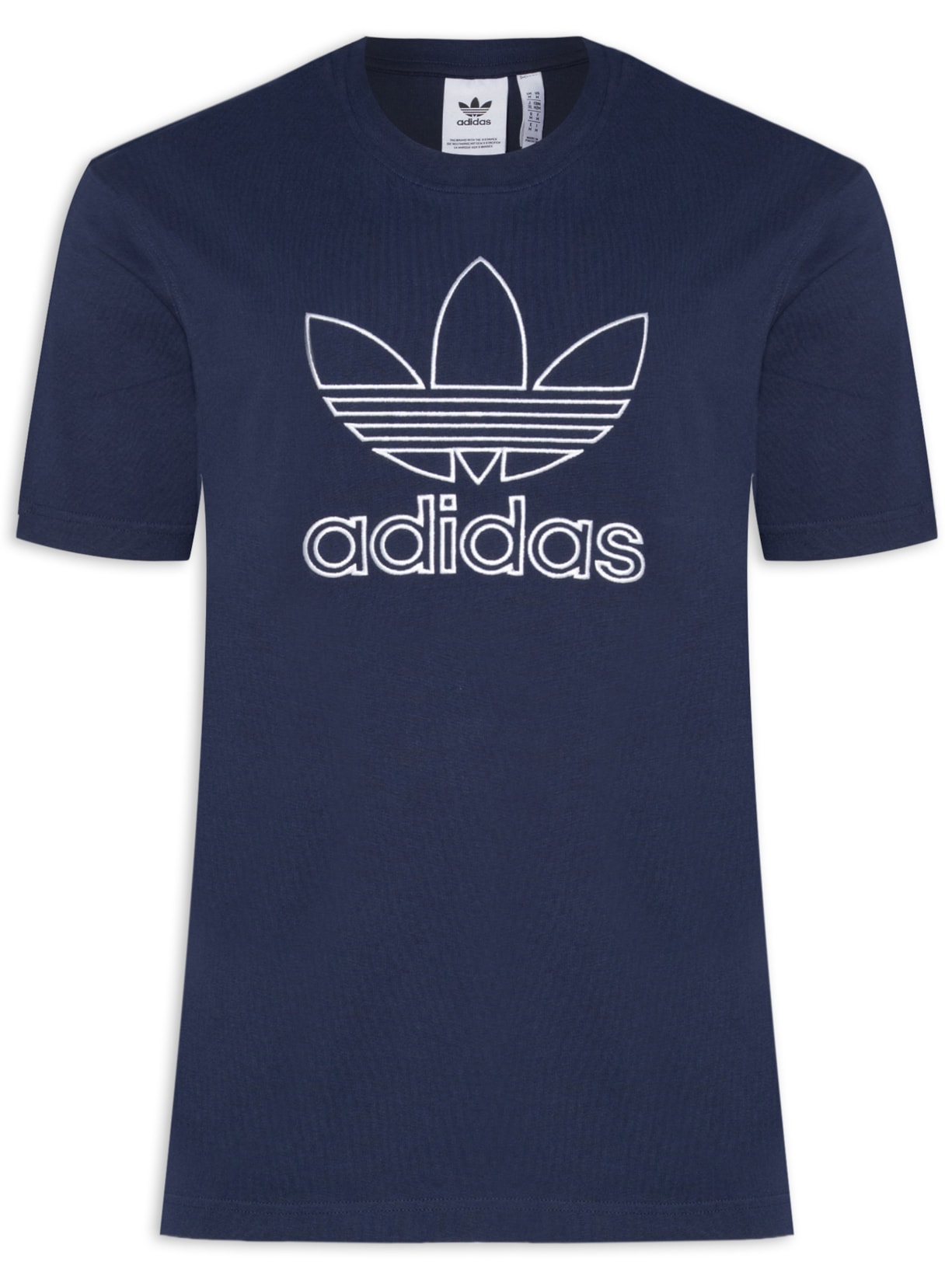 Camiseta Masculina Adicolor Outline Trefoil Azul Adidas Originals