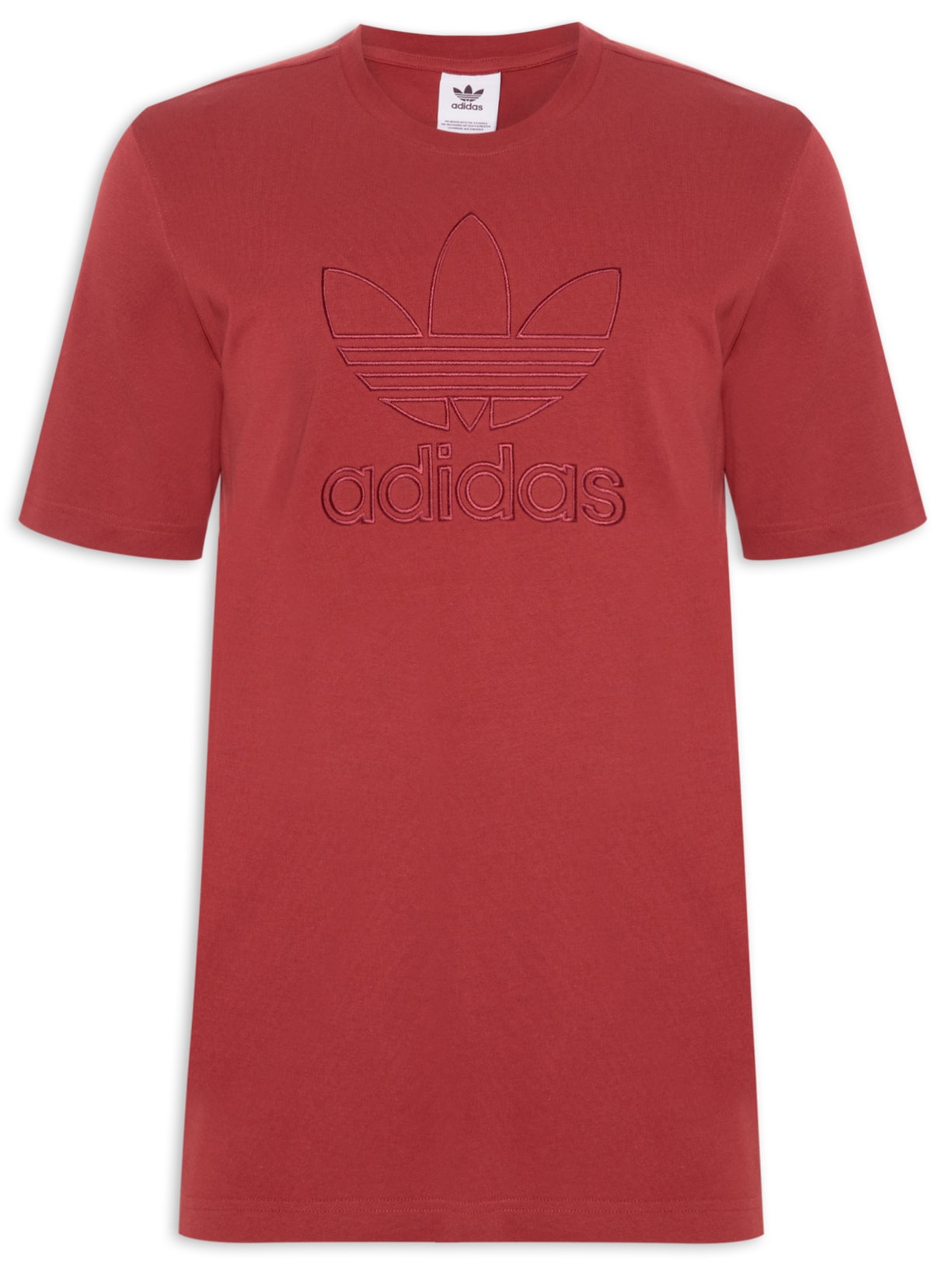 Camiseta Masculina Adicolor Outline Trefoil - Vermelho