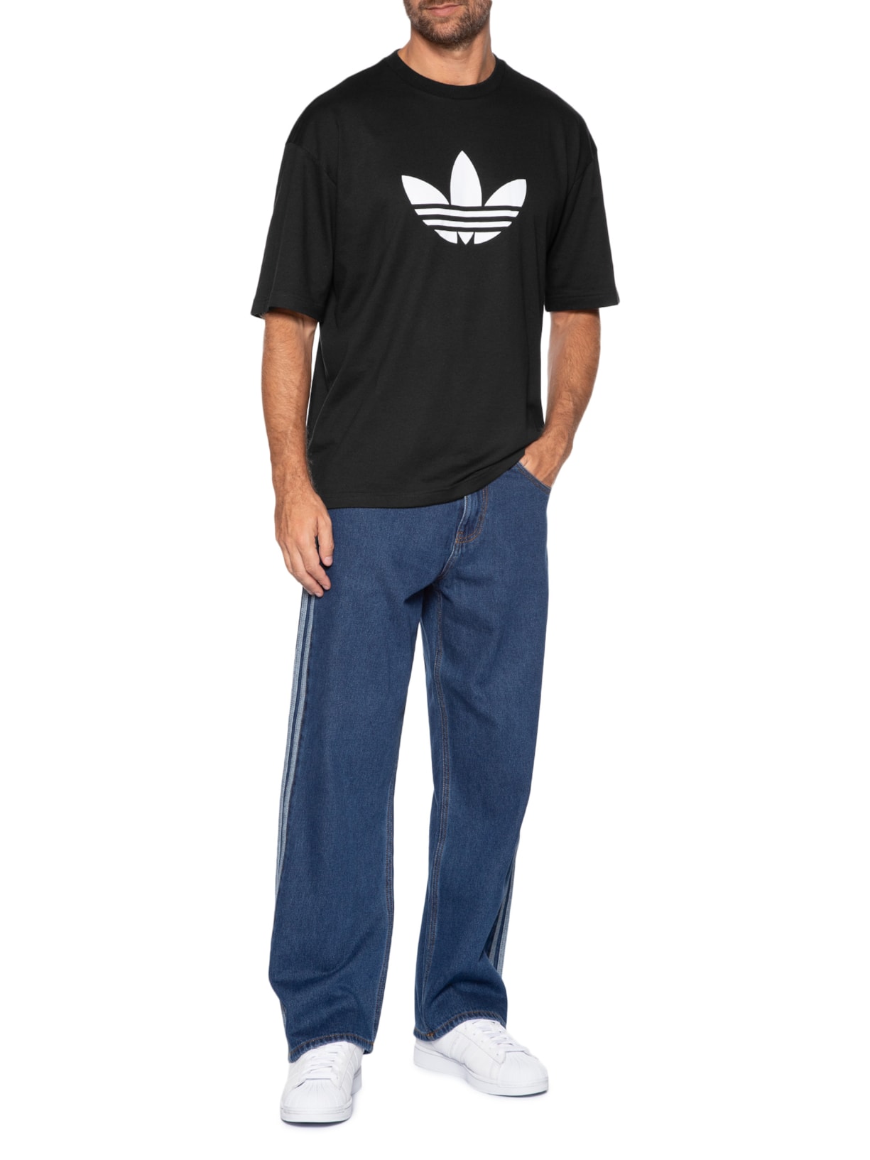 Camiseta Masculina Adicolor Trefoil Preto Adidas Originals