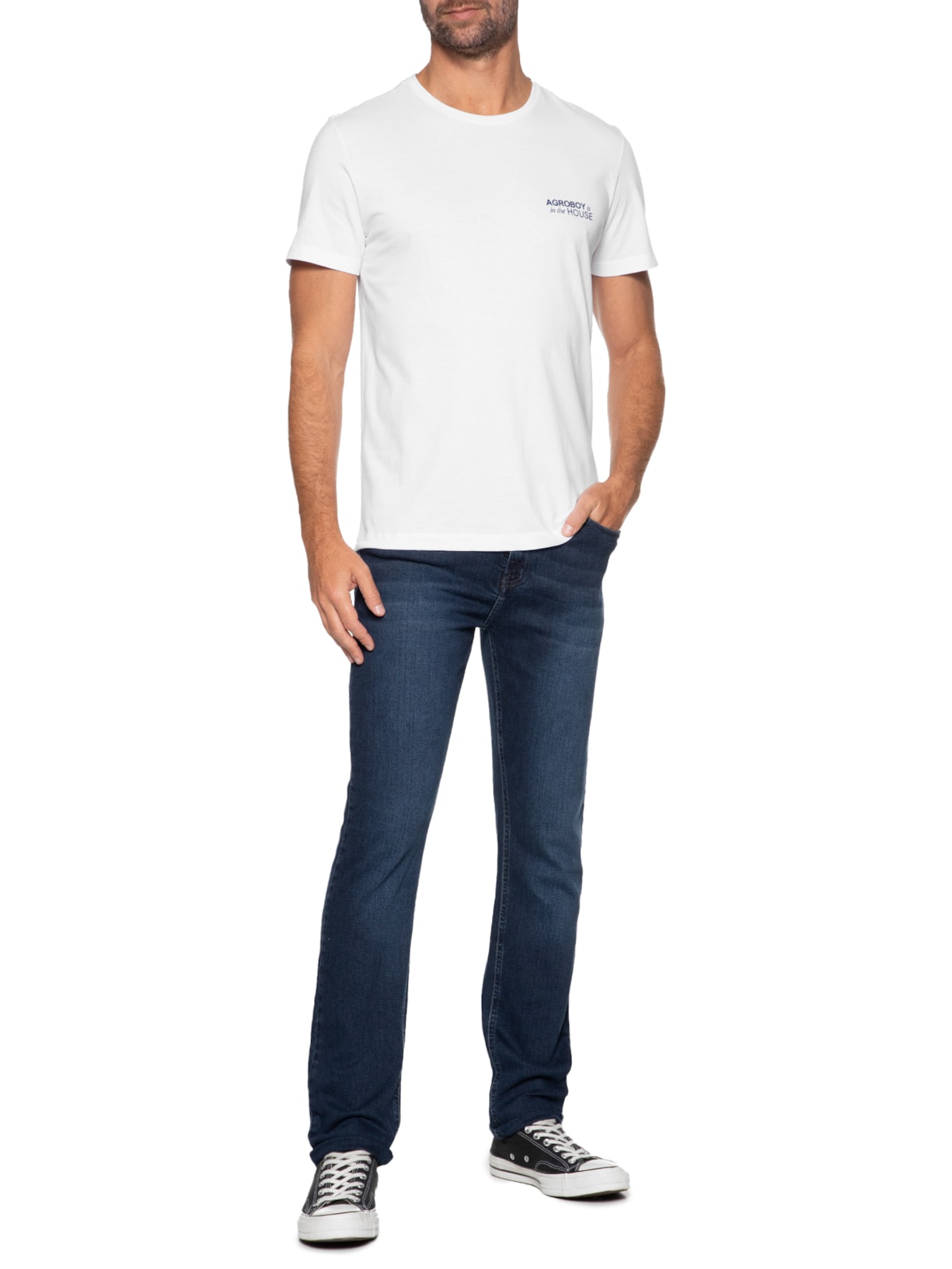 Camiseta Masculina Agroboy In The House Branco Sergio K