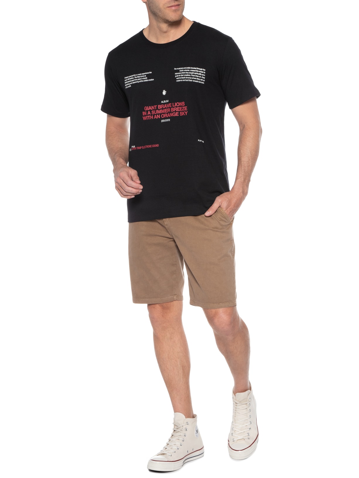 Camiseta Masculina álbum Preto Von Der Volke