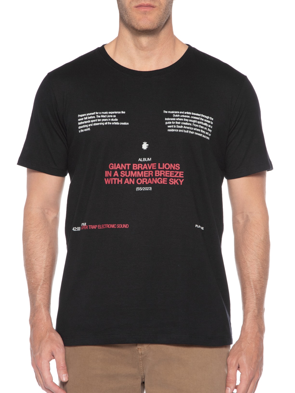 Camiseta Masculina álbum Preto Von Der Volke