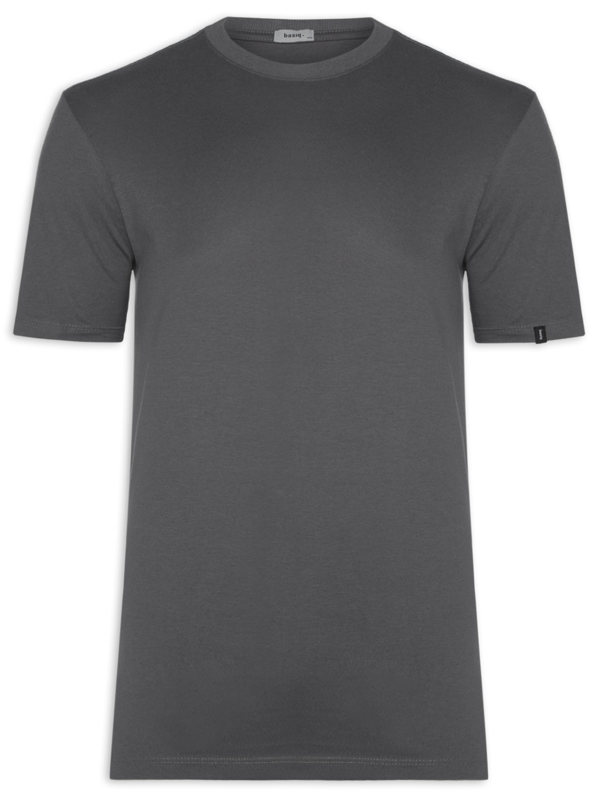 Camiseta Masculina Algodão Básica Casual - Cinza