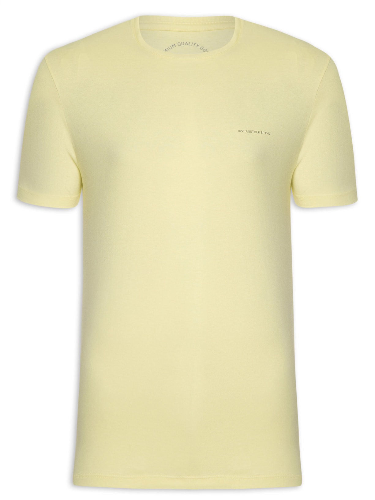 Camiseta Masculina Algodão Básica Logo - Amarelo