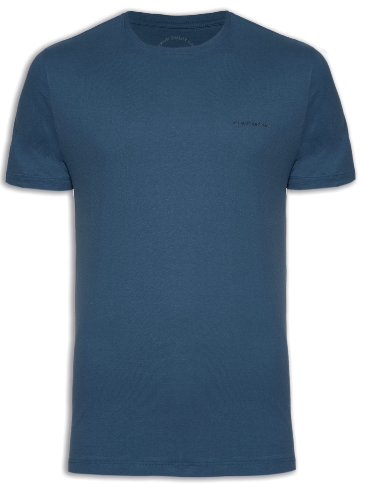 Camiseta Masculina Algodão Básica Logo - Azul