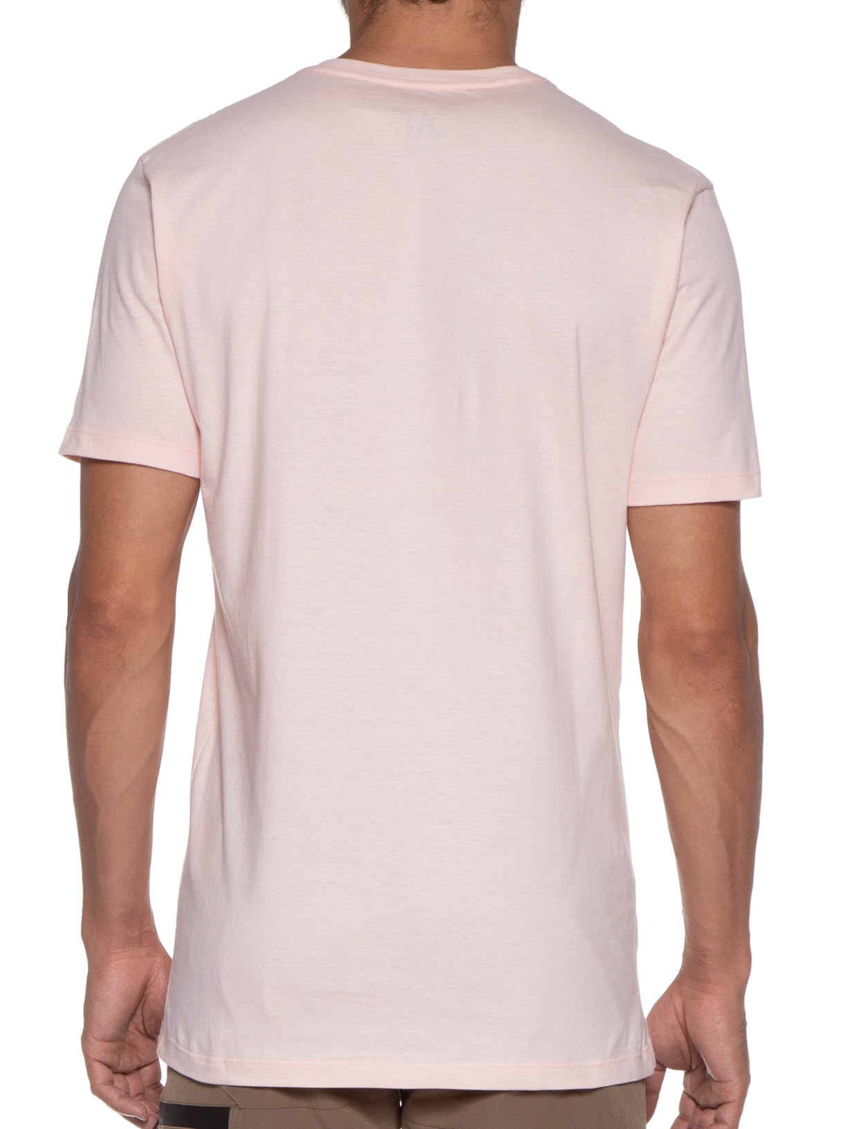 Camiseta Masculina Algodão Básica Logo Rosa Jab